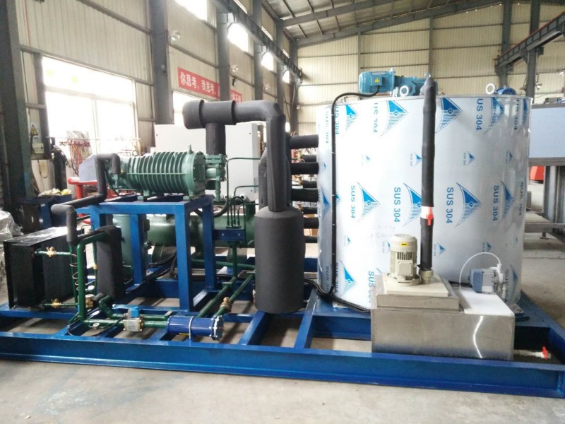 Système de machine à glace en écailles industrielle robuste de 15 tonnes