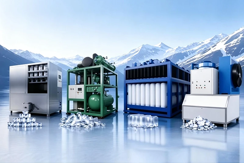 Types de glace pour machines &agrave; glace industrielles, m&eacute;canismes de formation et sc&eacute;narios d'application