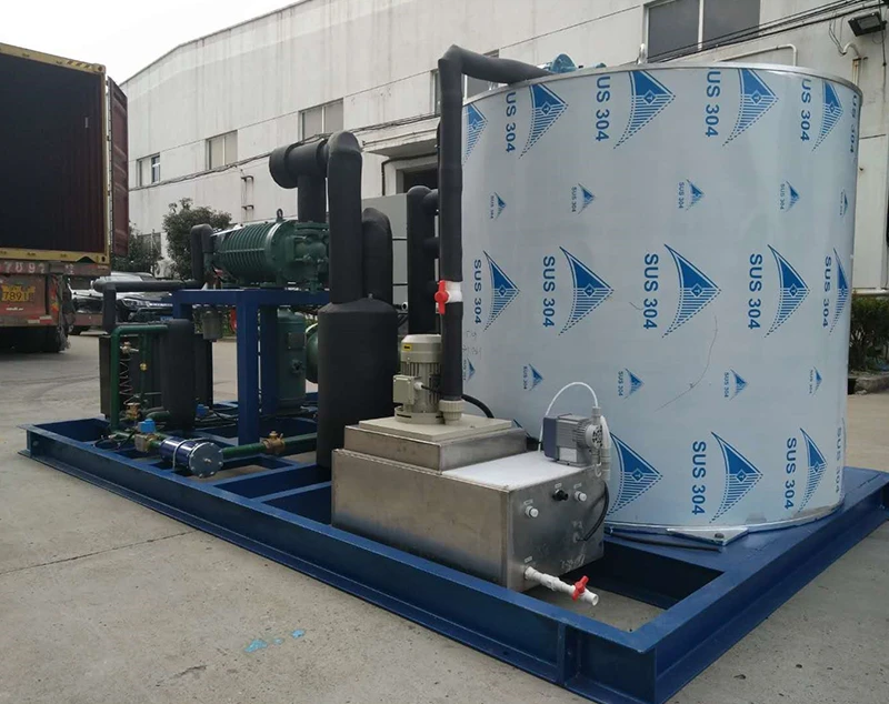 Syst&egrave;me de machine &agrave; glace en &eacute;cailles industrielle robuste de 15&nbsp;tonnes
